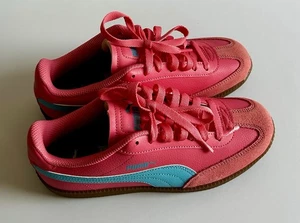 Puma rosa/blau Leder und Wildleder Turnschuhe Damengröße 8 - Bild 1 von 8