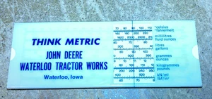 pocket john deere waterloo tractor works think metric slide chart nice used - Picture 1 of 3