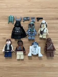 LEGO Star Wars Ep IV Minifig Lot Darth Vader Han Solo Boba Fett Lando R2 Chewie - Picture 1 of 12