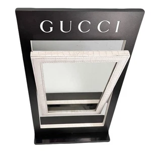 Vintage Gucci Double Sided Hinged Flip Display Vanity Mirror - Picture 1 of 9
