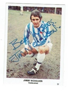 JIMMY NICHOLSON signed 1970/71 SUN Football card #77 HUDDERSFIELD TOWN N IRELAND - Picture 1 of 2