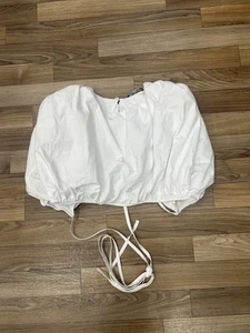 Top donna Zara bianco voluminoso taglia S - Foto 1 di 3