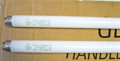NEW (2) GE F17 T8 SP35 24" 17W 3500k Fluorescent Tube Light Bulb Lamp 20,000 Hrs - Image 1 of 4