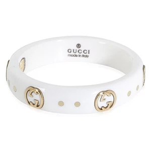 Gucci Icon Band In 18K Ceramic/Yellow Women Gold One Size - Picture 1 of 4
