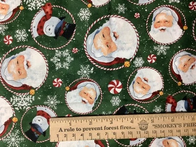 Clothworks Christmas Fabric/ Retro Santa 1 yard - Image 1 of 3