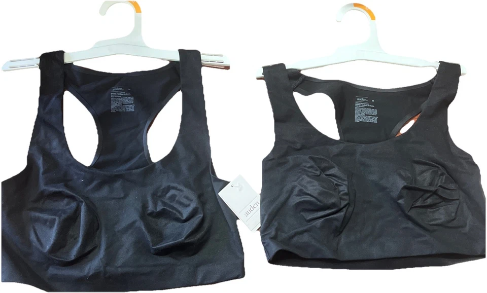 Auden So Soft Pull Over Wire Free Scoop Neck Bralette Black Size M 2pack - Image 1 of 4