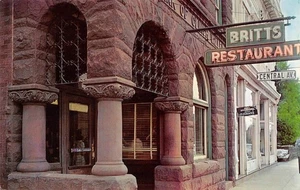 BRITTS RESTAURANT Tazewell, Virginia Brown Stone c1950s Rare Vintage Postcard - Picture 1 of 2