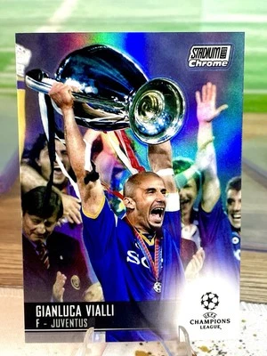 2020-21 Topps Stadium Club Chrome UCL Gianluca Vialli Refractor, Juventus  - Image 1 of 2