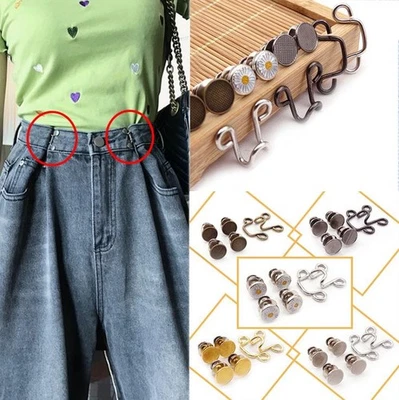 Detachable Button  Diy Invisible Adjust Button Waist Button No Nailsmetal & - Image 1 of 4