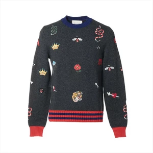 Gucci Anagram Wool Knit XS Men's Gray  GURIO  474123 - Picture 1 of 8