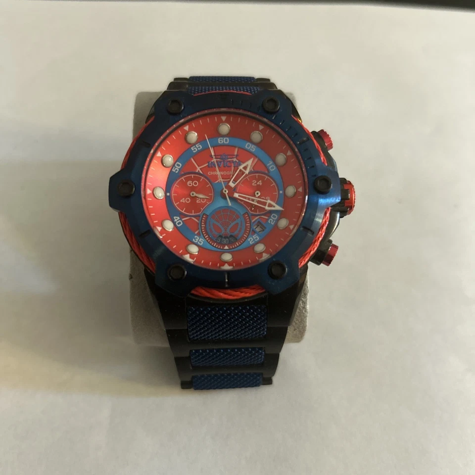 Marvel Comics Invicta 25782 52mm Speedway Spider-Man LE - New Battery - Image 1 of 4