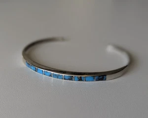 RAR Vintage Zuni Kingman Türkis Inlay Manschette - Perletta Boone - Bild 1 von 9