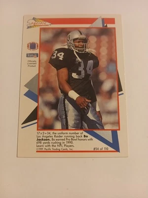 Tarjetas Pacific Flash 1991 - Bo Jackson #54 Foto 1 de 4