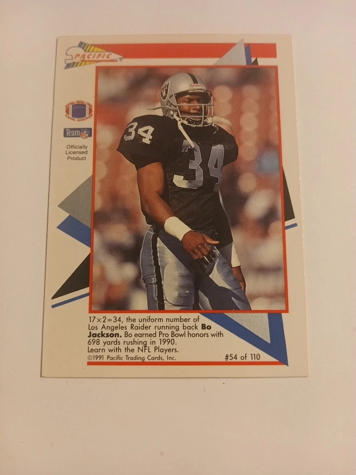 Tarjetas Pacific Flash 1991 - Bo Jackson #54 Foto 1 de 4