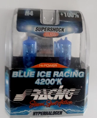 2 ampoules halogène blue ice H4 12V60/55W 4200K Simoni Racing BIR/H4 voiture - Photo 1/2