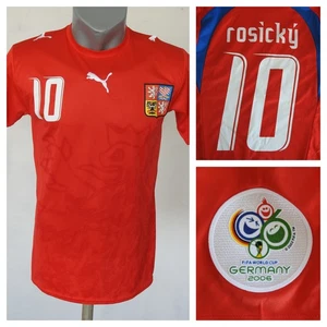 Czech Republic 10 Rosicky 2006 Away Jersey PUMA Red Shirt Size XS Czechia - Picture 1 of 11