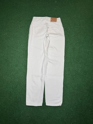 Jeans vaqueros blancos vintage años 90 Levi’s 550 relajados para mujer 10 30x32  Foto 1 de 4