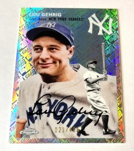 Lou Gehrig 2023 Topps Cromo Platino Aniversario #325 Topps Refractor 021/499 - Imagen 1 de 2