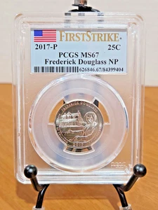 2017-P Washington Quarter Frederick Douglass NP PCGS MS67 FS Pop 15/0 #84399404 - Picture 1 of 2