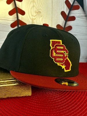 USC Trojans Hat Club 59FIFTY Syllabus Pack Brick Red Gray UV 7 3/4 Sold Out - Image 1 of 4