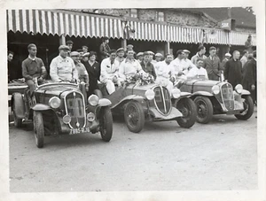 Original Photo Works SIMCA-FIAT BALILLA Team Drivers DUCO ,GORDINI .ZANARDI SPA - Picture 1 of 2