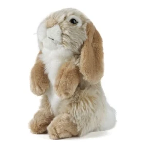 Juguete de felpa suave marrón sentado oreja lop conejo 7"/18 cm de Living Nature - Imagen 1 de 3