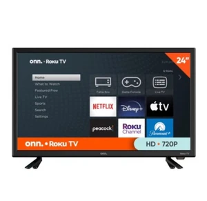"onn. 24" HD LED Roku Smart TV | 720P | Model 100012590 - Picture 1 of 5