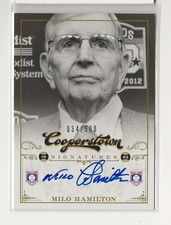 2012 Panini Cooperstown Milo Hamilton AUTOGRAPH / 500 Broadcaster * Astros MLB