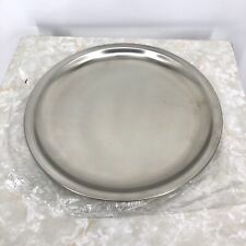 New ListingVintage 10â€� Stainless Steel Round Platter Serving Tray 1980s