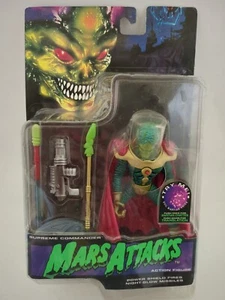 Modellino vintage 1996 Mars Attacks Supreme Commander Talking MOC The Topps - Foto 1 di 13