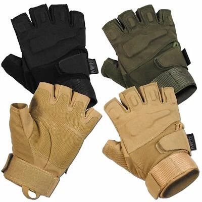 Tactical Handschuhe Pro von MFH Defence ohne Finger mit Knöchelpolsterung