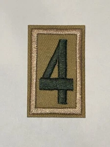 Scouting America Beige & Green Troop Pack Number Patch Insignia, Numeral 4 Four - Picture 1 of 2