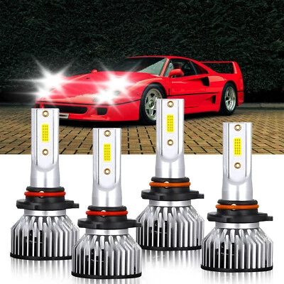 Para Ferrari F40 1990-1992 Bombilla Faro LED Luz Alta Baja 9005+9006 10000LM Foto 1 de 4