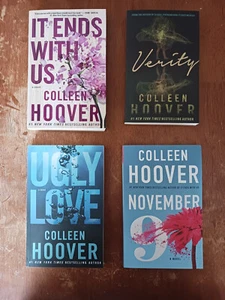 Colleen Hoover 4-book set: It Ends With Us, Verity, Ugly Love, November 9 - NEW - Picture 1 of 3
