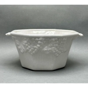 Vintage California Pottery #755-756 Octagonal White Ceramic Indoor Planter - Picture 1 of 6