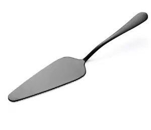 Premium Stainless Steel Black Wedding Cake Server Shovel, Pizza Cutter Knife NEW - Picture 1 of 7