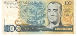 Banknote 100 Cruzados Brazil - 1987 - C187 / P-211c - A1929029437A - Imagen 1 de 2