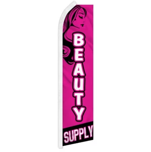 Beauty Supply Swooper Flutter Advertising Feather Flag Hair & Beauty Products - Picture 1 of 2