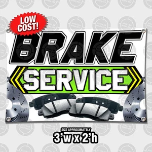 2' x 3' Brake Service Auto Repair Outdoor Indoor Wall Banner Open Sign Tire Shop - Picture 1 of 6