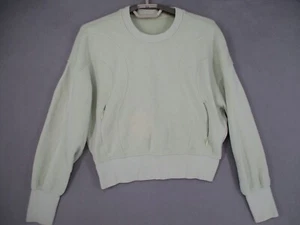 Lululemon Jumper Womens 2 Green Long Sleeve Sweatshirt Ribbed Cropped Gym Run - Picture 1 of 18