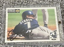 Houston Astros CRAIG BIGGIO 1994 COLLECTOR'S CHOICE #456 SIGNED AUTOGRAPHED Card
