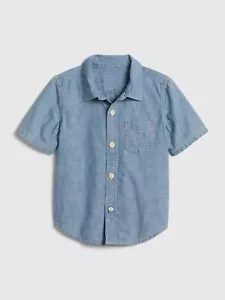 NEW $25 GAP Toddler Boys Chambray Button-Down Shirt Size 5T - Picture 1 of 1
