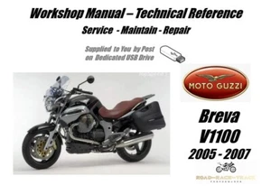 Moto Guzzi Breva V1100 Service Repair Workshop Manual USB 2005 - 2007 - Picture 1 of 9