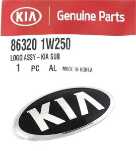 Front Bumper Emblem Hood Kia Logo Mark Forte 2014-15-16 Genuine Badge Ornament - Picture 1 of 4