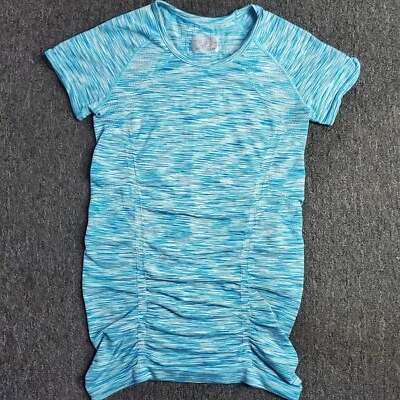 Camisa Athleta Mujer Talla XS Azul Teal Pista Más Rápida Camiseta Top Tinte Espacial Jaspeado  Foto 1 de 4