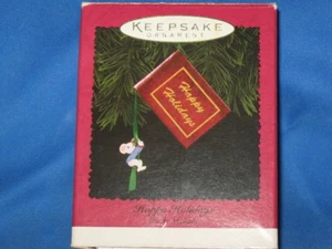 Hallmark Happy Holidays Fotohalter 1995 - Foto ins Buch gesteckt - Bild 1 von 2