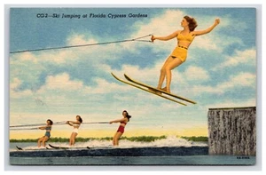 Postal: FL Ski Jumping, Cypress Gardens, Florida - Sin publicar - Imagen 1 de 2