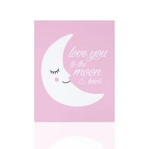 Quadro moderno per bambini Luna - ideale per la cameretta nascita regalo - Picture 1 of 12