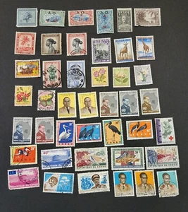 BELGIAN CONGO/CONGO DEMOCRATIC REPUBLIC - 53 SINGLES - HINGED, USED, UNUSED - Picture 1 of 2