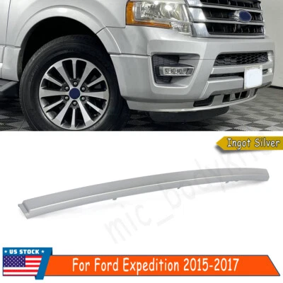 UX Ingot Silver Front Bumper Cover Molding Fits 2015 2016 2017 Ford Expedition Foto 1 de 4